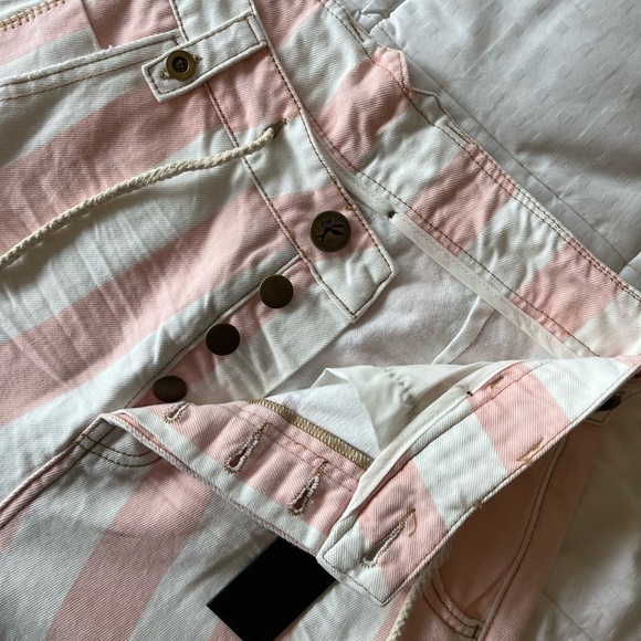 NWT One Teaspoon Candy Stripe High Waist Barrel Style Safari Jean 26 - Picture 7 of 16